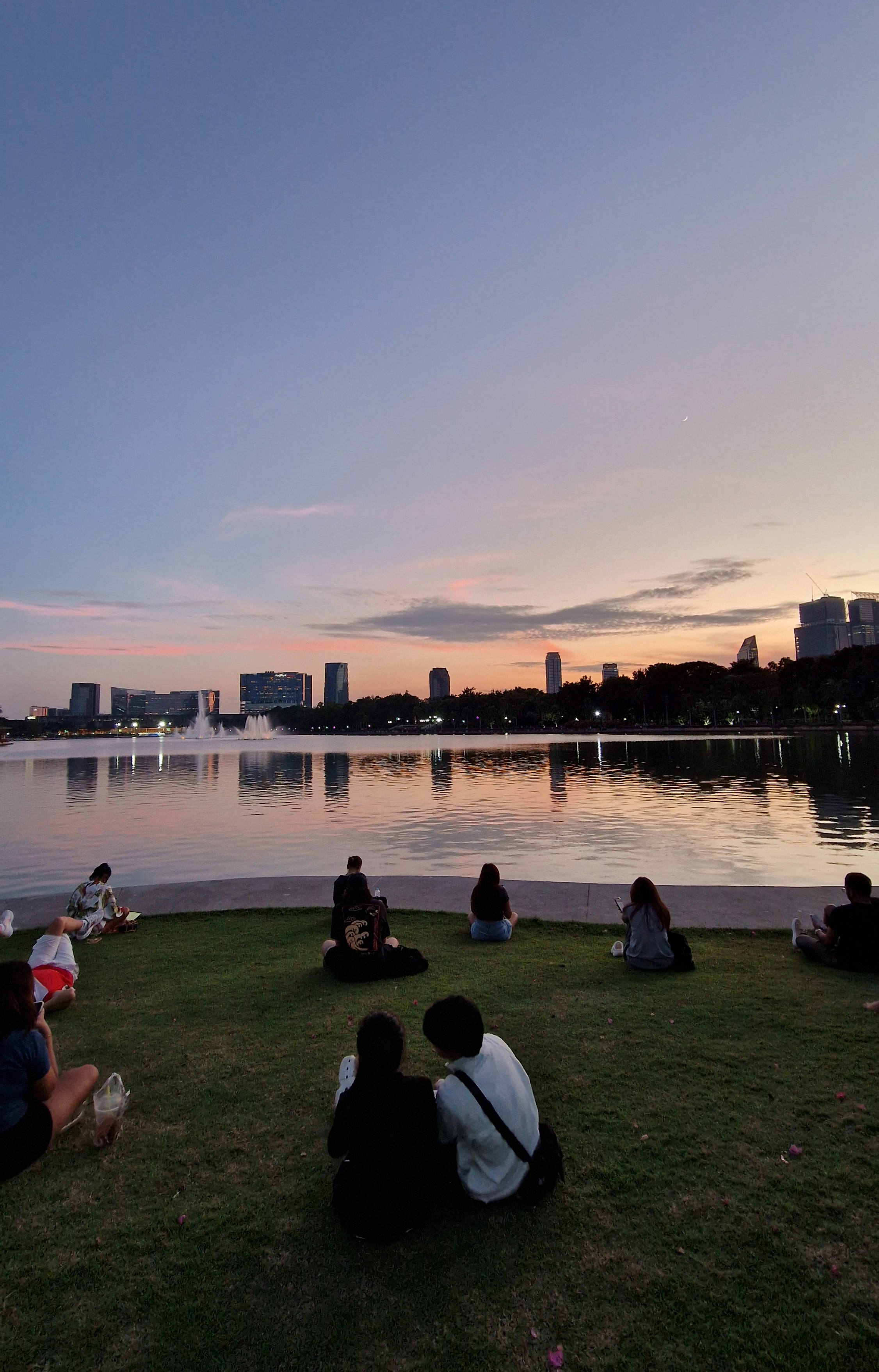 Picture of Benchakitti park in Thailand at sunset